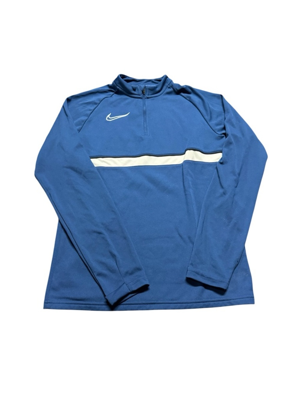 Nike Dri-FIT Blue Quarter Zip Pullover Large Athletic Long Sleeve